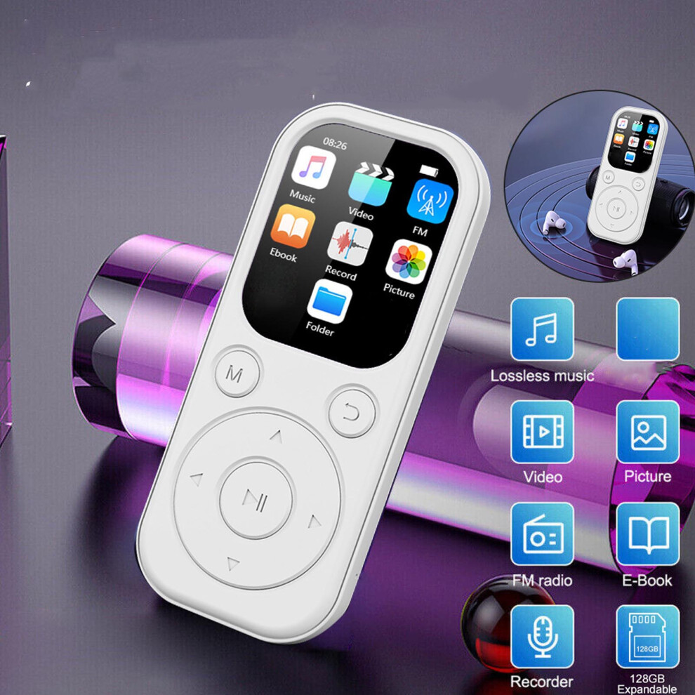 Portable Mp3 Player With 64G Card Bluetooth 5.4 Hifi Speaker 2.01In Screen 7661334985130