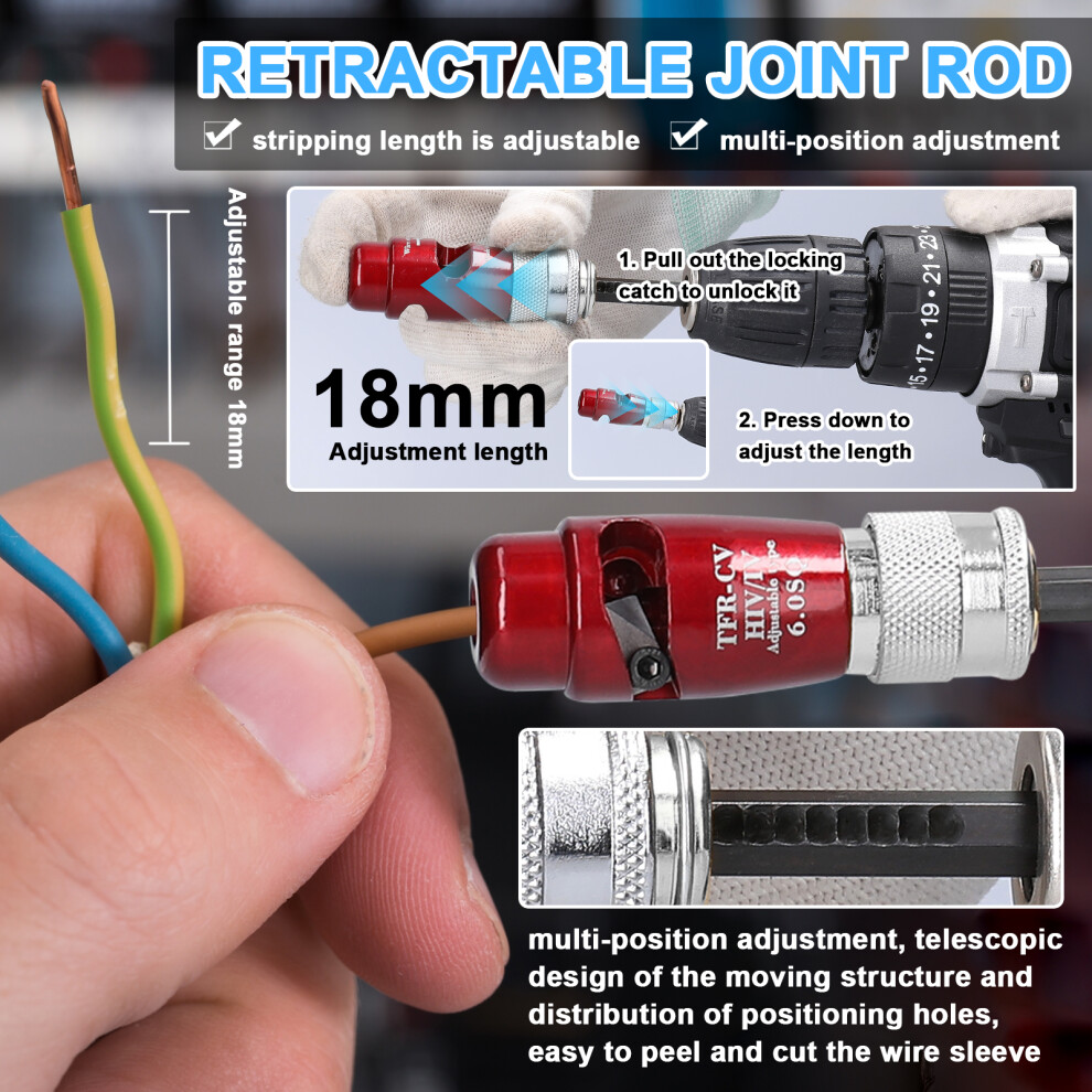 Aluminum Alloy Electric Wire Stripper & Twisting Tool Set For Electricians 6951334987069