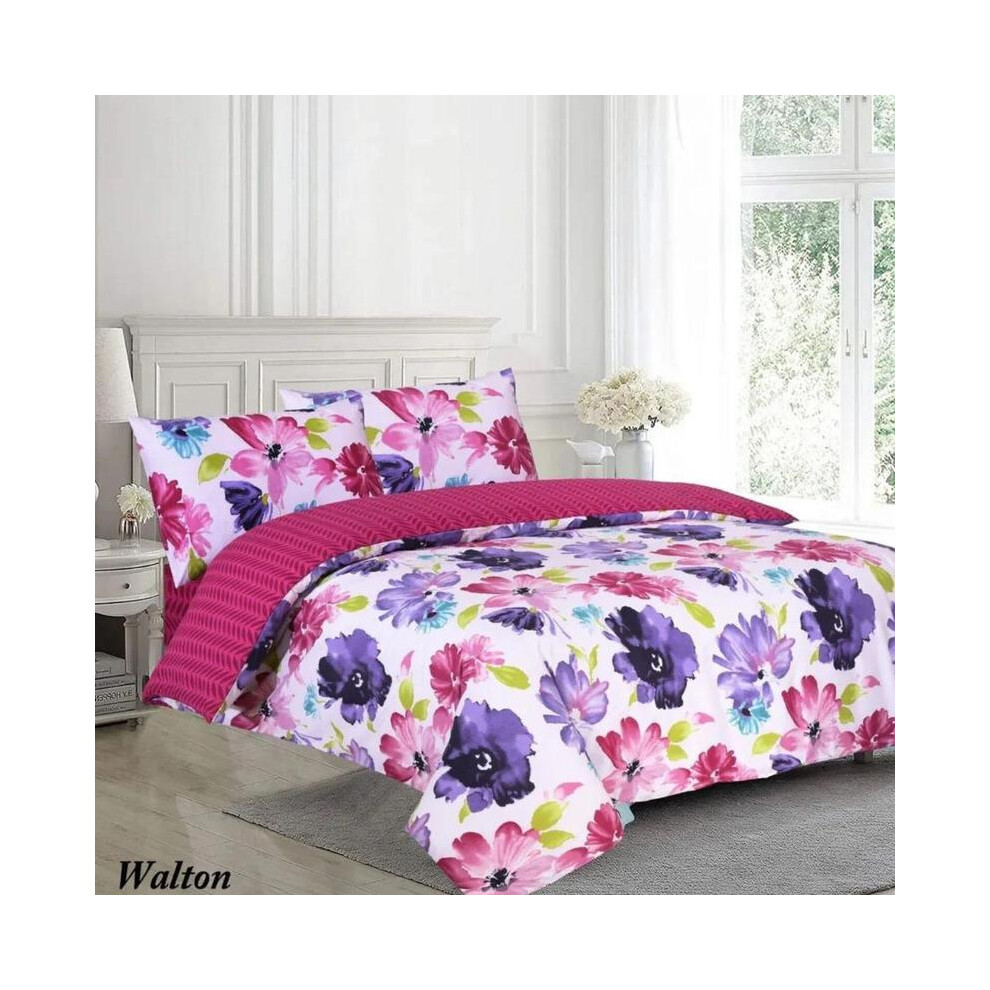 (WALTON, DOUBLE) 4-Piece Printed Duvet Cover Complete Set â Ultra Soft, Anti-Allergic and Durable Microfibre Fabric Duvet Cover with Matching Pillow-image-OPC-PJDF6Y6-NEW