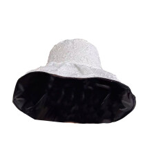 Cappello da sole a tesa larga UPF 50 Fisherman bianco per donna
