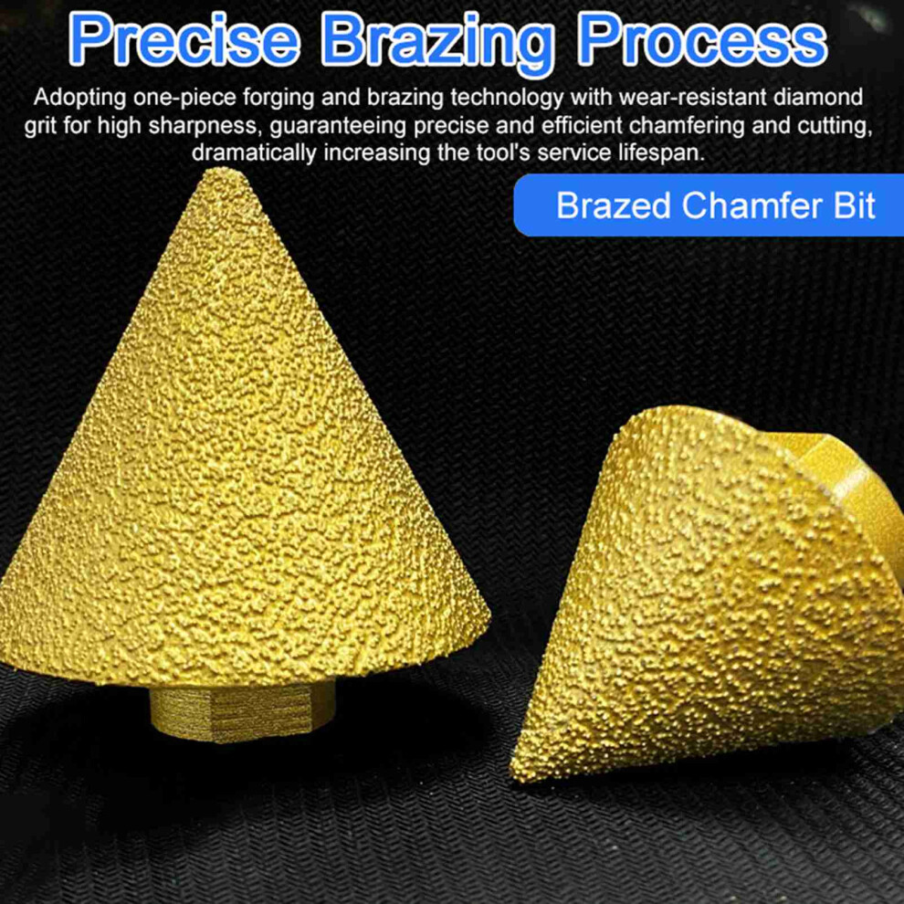 Round-Bevel Diamond Grit Chamfer Burr 60Mm For Stone Drilling And Beveling 8741334988313