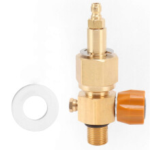 CO2 Tank Refill Valve 8mm High Pressure Switch Valve Brass 5000psi Male Connector for CO2 Inflatable