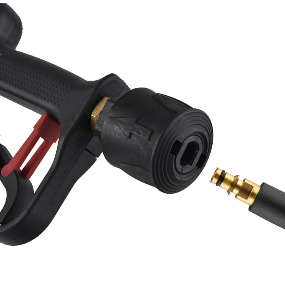 High Pressure Washer Gun 4000 PSI, 30L/min Flow, Brass Steel, Black