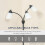 Homcom HOMCOM Tree Floor Lamp with 3 Adjustable Light, Industrial Standing Lamp, Black 7