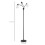 Homcom HOMCOM Tree Floor Lamp with 3 Adjustable Light, Industrial Standing Lamp, Black 3