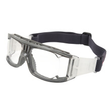 Sportsbrille Stoßfest Fog Proof Sicherheits-Basketballbrille mit verstellbarem Band für Laufen und Radfahren, Grau
