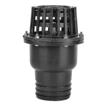 Water Pump Foot Valve Black Pvc Low Pressure Flat Check Valve For Fluid Machine(3in)