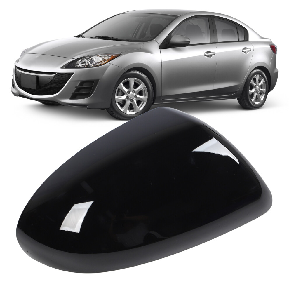Right Side Rearview Mirror Cover Cap - Weather Proof Design Black 6901334999197