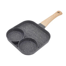4 Hole Frying Pan Non Stick Heat Resisting Omelet Pan for Pancakes Burgers Kitchen Accessory for Gas