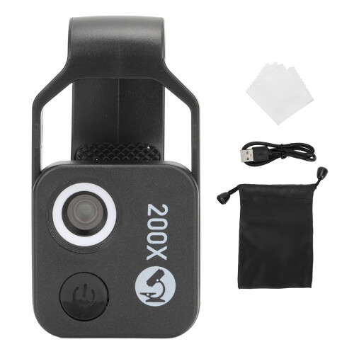 200 Handy-Mikroskop 40,6 mm 110 mAh Schwarz 1