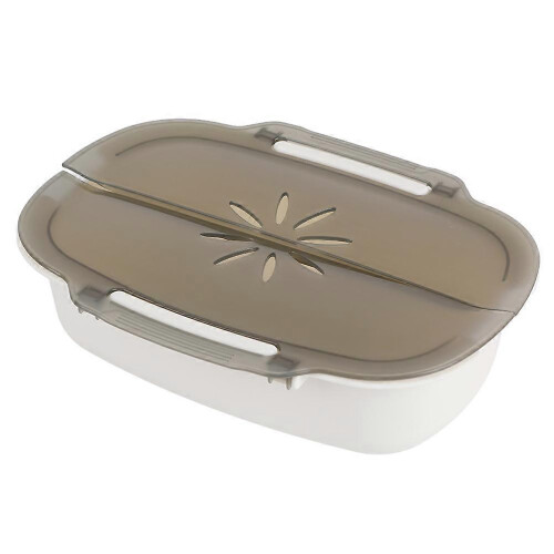 Microwave Cooker Food Container with Removable Basket-OEIN