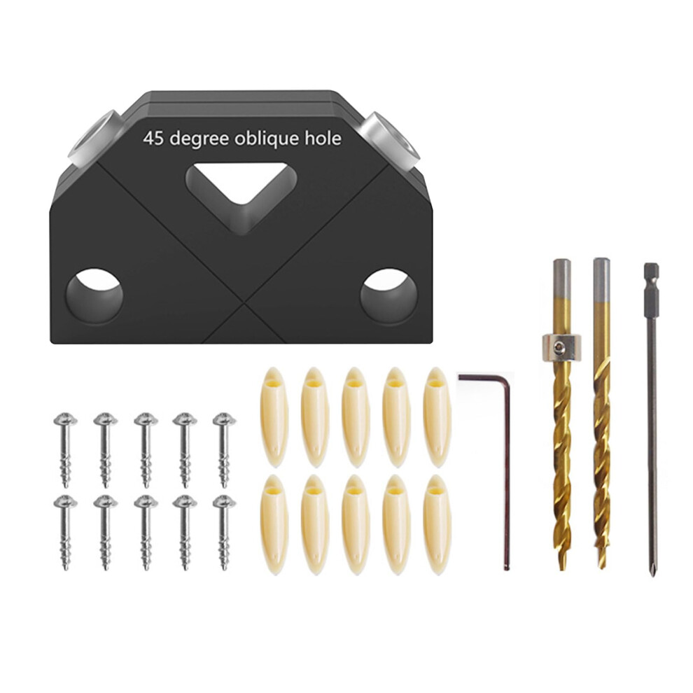 Taschenlochvorrichtung Pocket Hole Jig Set Angled Pocket Hole Drill Template 8.0Mm Two Sets For Woodworking 6947110863382