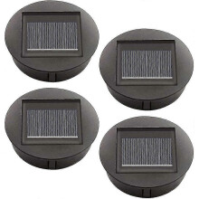 4 Pieces Replacement Solar Lights With Led Bulbs, Solar Top Lights Replacement, Led Solar Panel Lantern