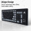 Teclado de silicona USB gris de 103 teclas 40x12x1 cm 4