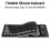 Teclado de silicona USB gris de 103 teclas 40x12x1 cm 1