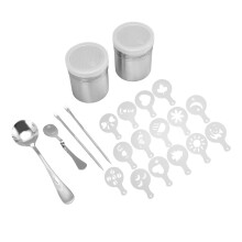 Edelstahl-Latte-Art-Schablonen-Stift-Set 273g 7.8x6.7