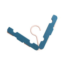 Kleiderhakenhalterung Anti-Rutsch, multifunktional, klappbar, tragender Kleiderbügel mit Clips für Zuhause, Dorm, Dunkelblau