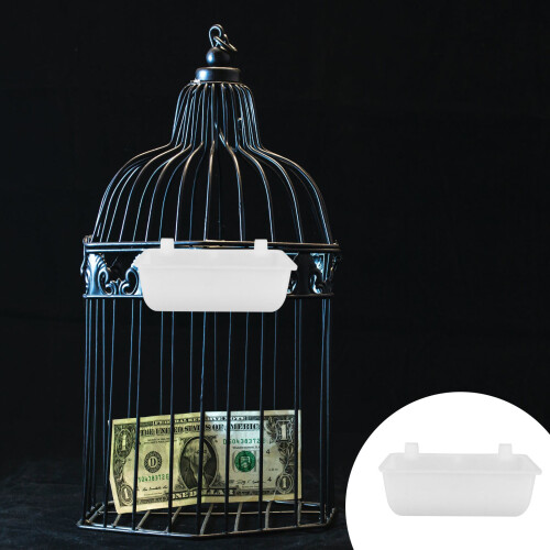 5Pcs White Parrot Feeding Container Thick Plastic for Pigeon Cage Use 1