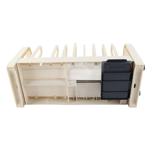 Adjustable Plastic Plate Organizer Rack, 44-60cm, 1250g
