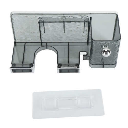 Porta asciugacapelli da parete in plastica, grigio 2