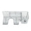 Supporto per asciugacapelli Water Ripple da 11,71 oz trasparente 15
