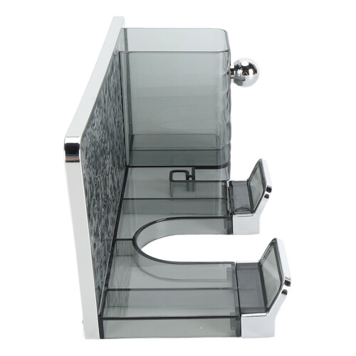 Porta asciugacapelli da parete in plastica, grigio