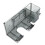 Porta asciugacapelli da parete in plastica, grigio 11