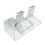 Supporto per asciugacapelli Water Ripple da 11,71 oz trasparente 14