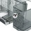 Porta asciugacapelli da parete in plastica, grigio 4