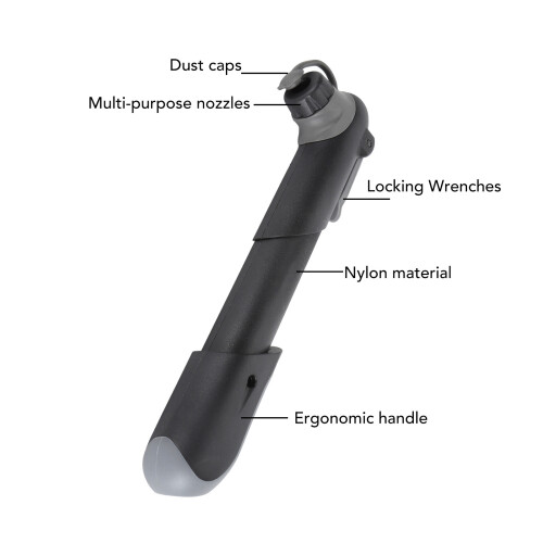 Mini pompe à vélo - nylon, valve intelligente, compacte 2