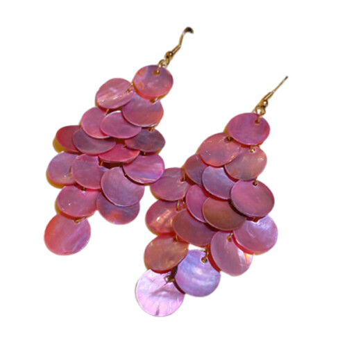 (pink) Silver Hoop Earrings And Sterling Silver Earrings
