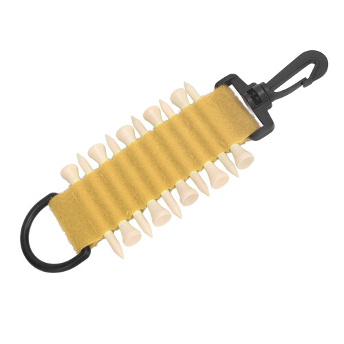 10 porte-tee de golf avec crochet pour ceinture jaune 2