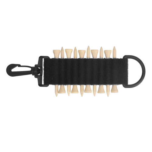 Porte-tee de golf 10 tees pour ceinture crochet noir 1