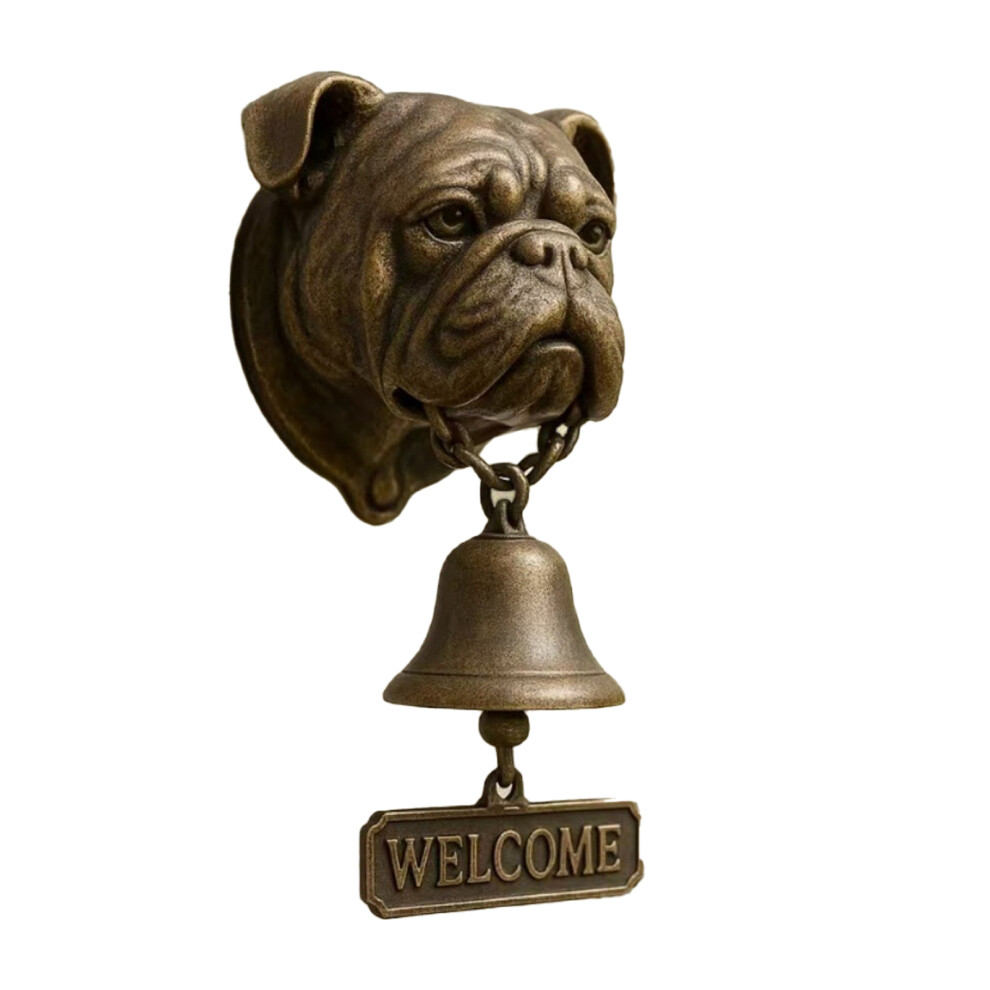 (Bulldog) Handmade Retro Funny Animal Welcome Doorbell