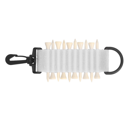 Support pour 10 tees de golf, avec ceinture à crochets, blanc 1