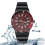 Orologio cronografo da uomo 42 mm automatico argento rosso 4