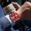 Orologio cronografo da uomo 42 mm automatico argento rosso 5