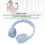 Casque Bluetooth 32 Go 40 mm bleu, sans fil pliable 3