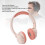 Rosa Bluetooth-Kopfhörer 40 mm, 200 mAh 3