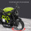 Alloy Motorcycle Model Toy Green, 14.5x9cm, Light & Sound Pull Back 6