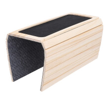 Sofaarmlehnen-Tablett mit Becherhalter, Radiant Pine, 43,5 x 34 cm