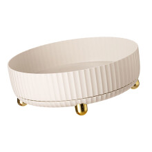 Plateau de rangement rotatif à 360 degrés crème blanc 600 g