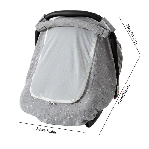 Funda antipolvo universal de gasa de algodón 61x32x30 cm gris 1