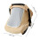 Baumwollgaze Autositzbezug helles Khaki 61x32x30cm 2