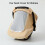 Baumwollgaze Autositzbezug helles Khaki 61x32x30cm 6