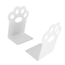 Ferma libri artiglio di gatto in acciaio bianco organizzatore da scrivania
