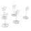 20 Stück sternförmige silberne Tischnummernhalter-Clips 10