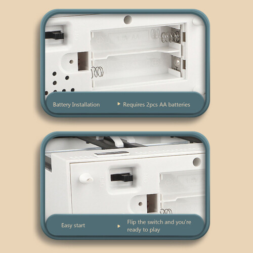 Nevera para casa de muñecas de doble puerta, plástico, 2 pilas AA 2
