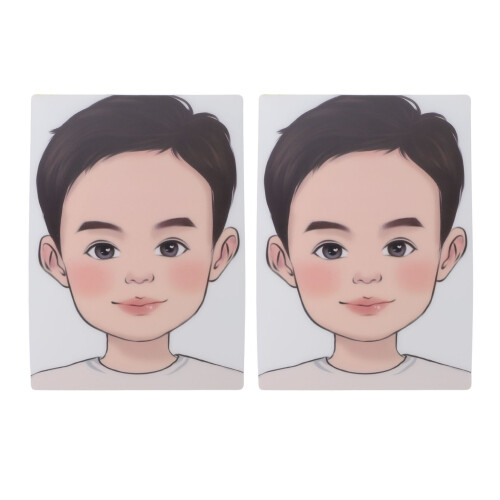 2PCS Reusable Face Painting Practice Boards for Kids, 298x210mm 2