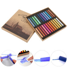 Disposables Fluorescent Coloring Crayons Set with 24 Colors for Hair & Art